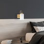 Opviq Lámpara de pared Blanco y Oro